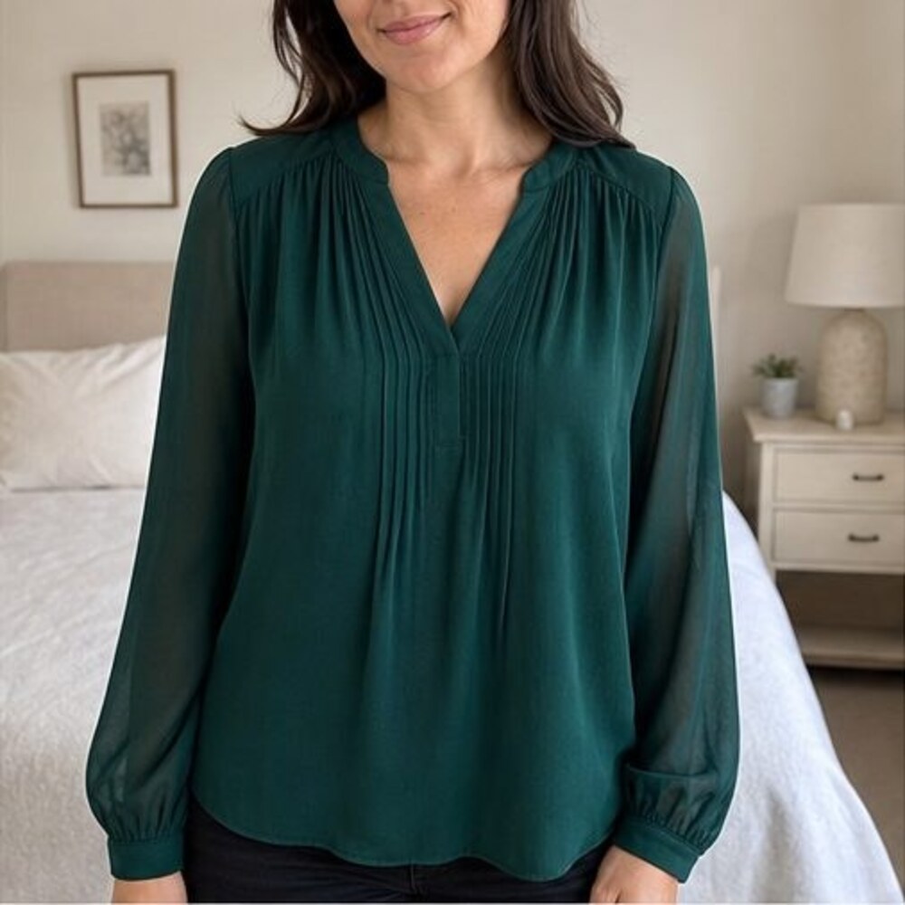 Blue Peplum Top - Picture 2 of 6